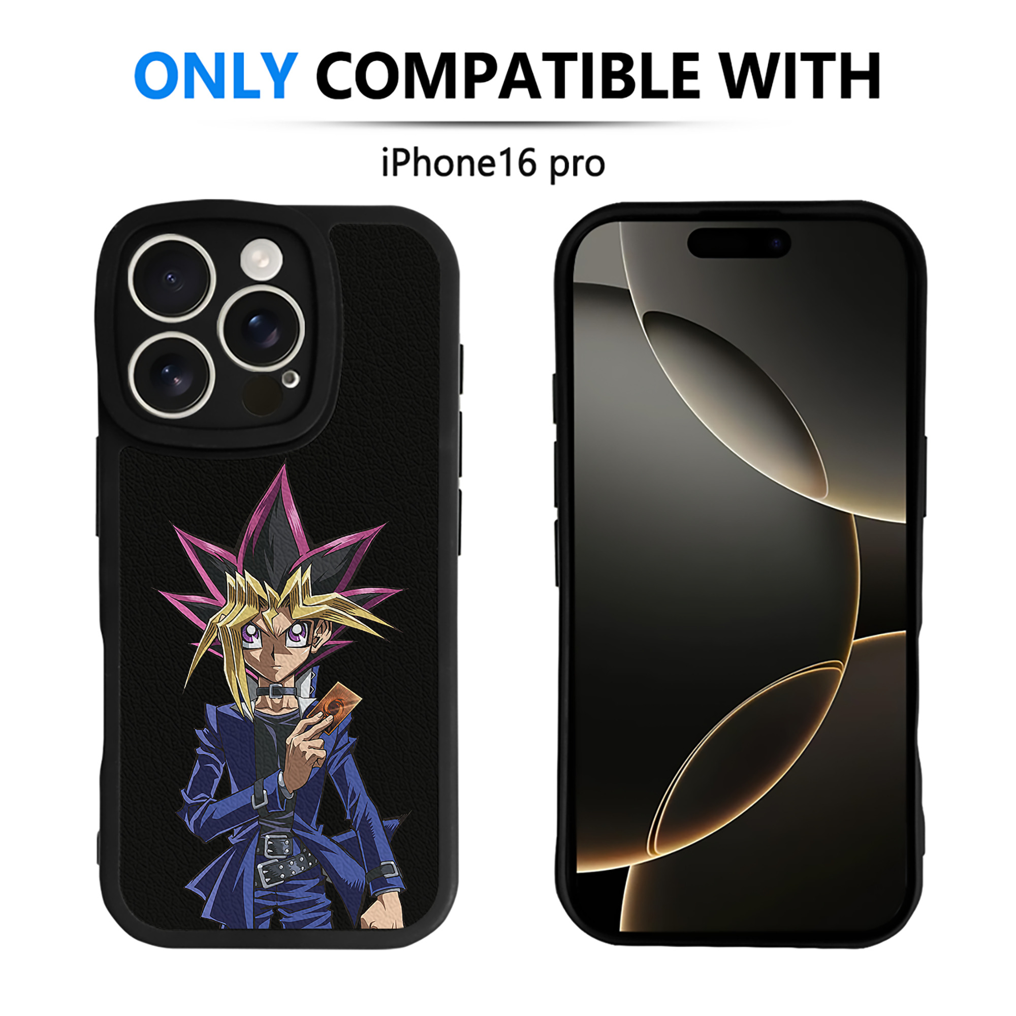 遊☆戯☆王 Yu-Gi-Oh! 【iPhone 16シリーズ対応】シリコンスマホケース（レザー調） 材質：シリコン